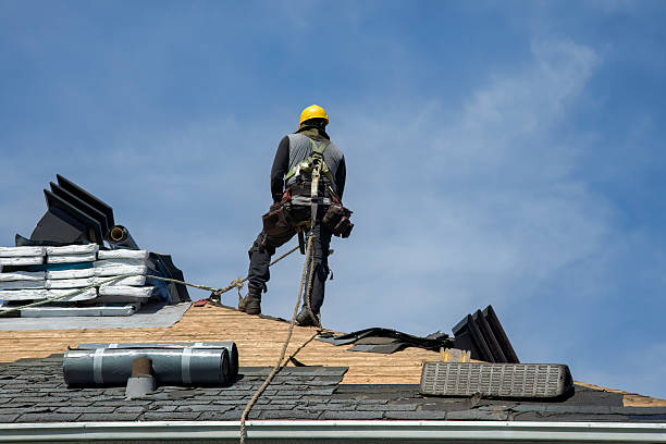 Professional Flat Roof Repair technician working in Lindstrom, MN